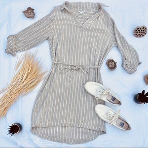 Gray & White Striped Sonoma Dress